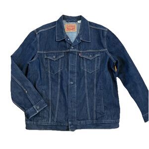 Levi’s XXL Signature Denim Jean Jacket Button Up Trucker Coat Mens Red Tag